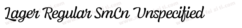 Lager Regular SmCn Unspecified Regu字体转换
